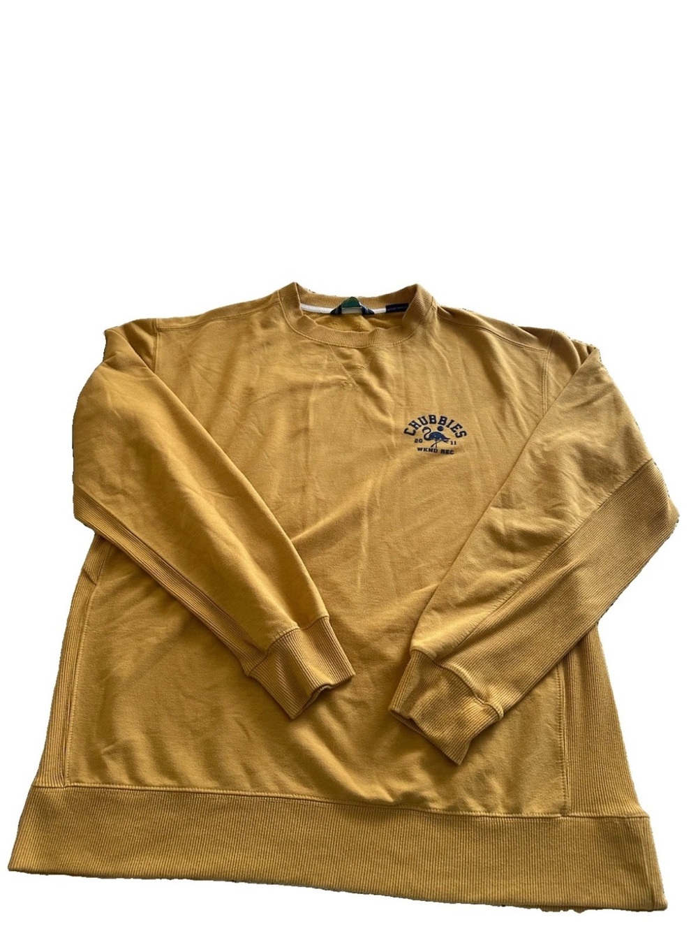 chubbies Men's Golden Yellow Crewneck Sweatshirt